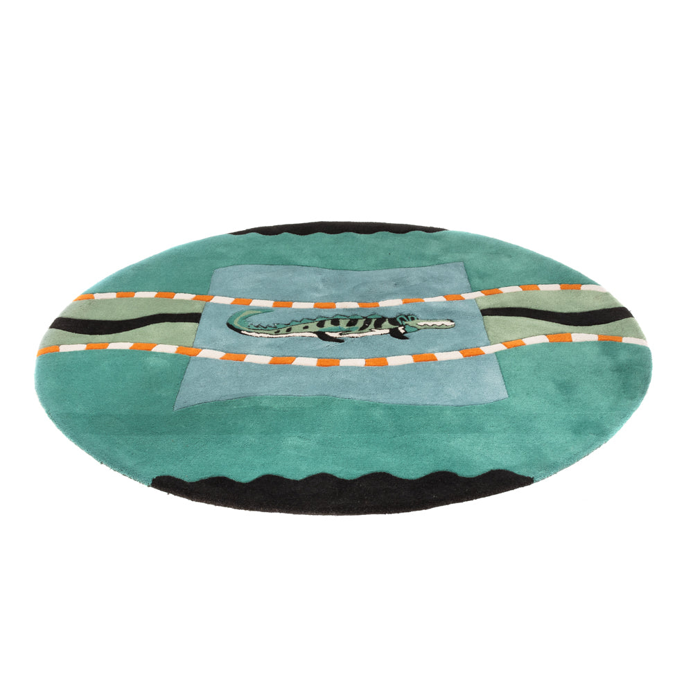 Children's Rug round  - 200 x 200 cm - blue