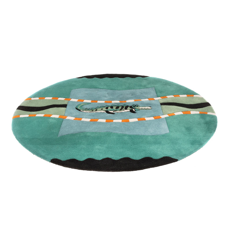 Children's Rug round  - 200 x 200 cm - blue