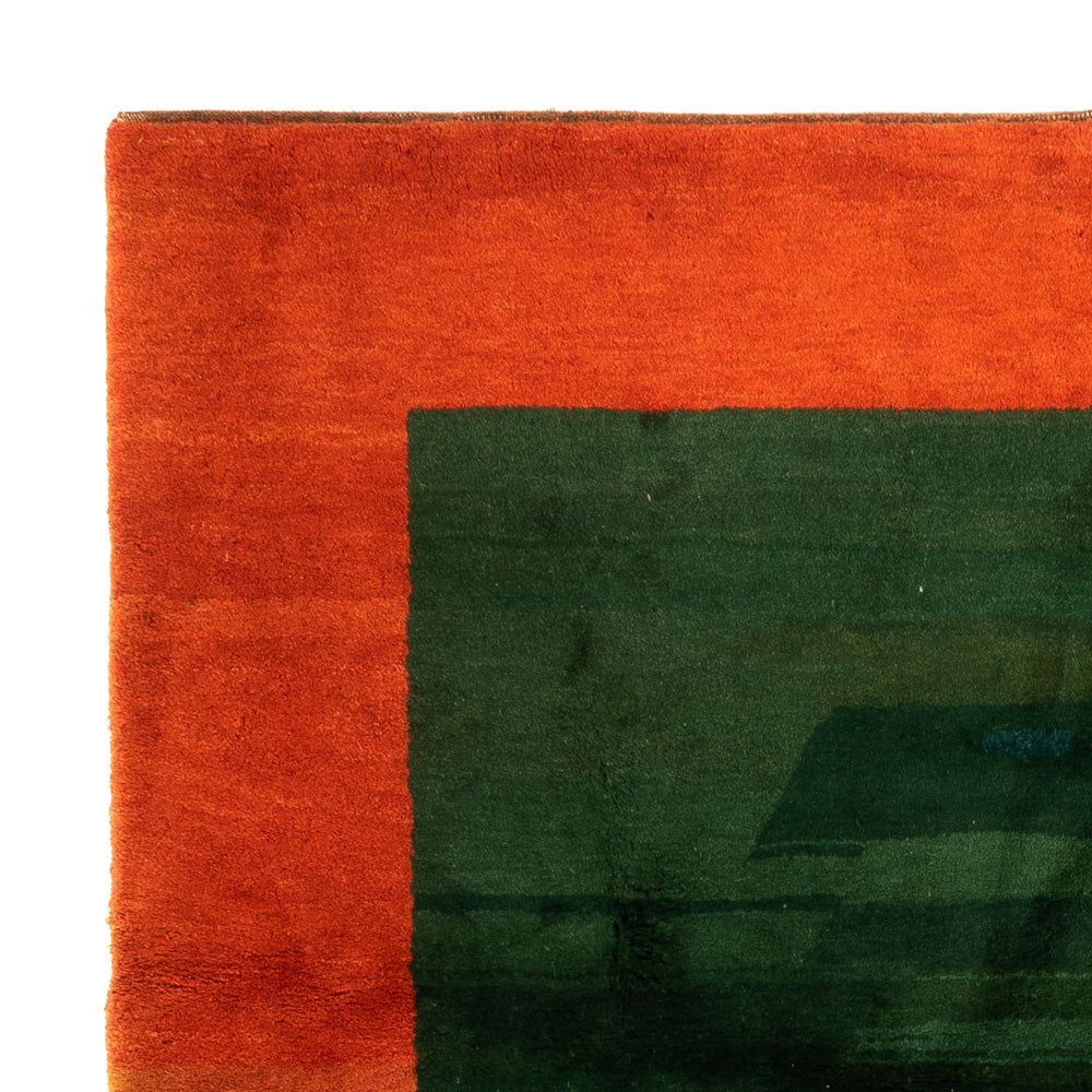 Gabbeh Rug - Indus square  - 205 x 196 cm - green