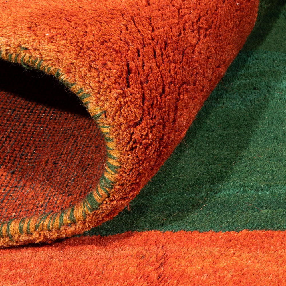 Gabbeh Rug - Indus square  - 205 x 196 cm - green