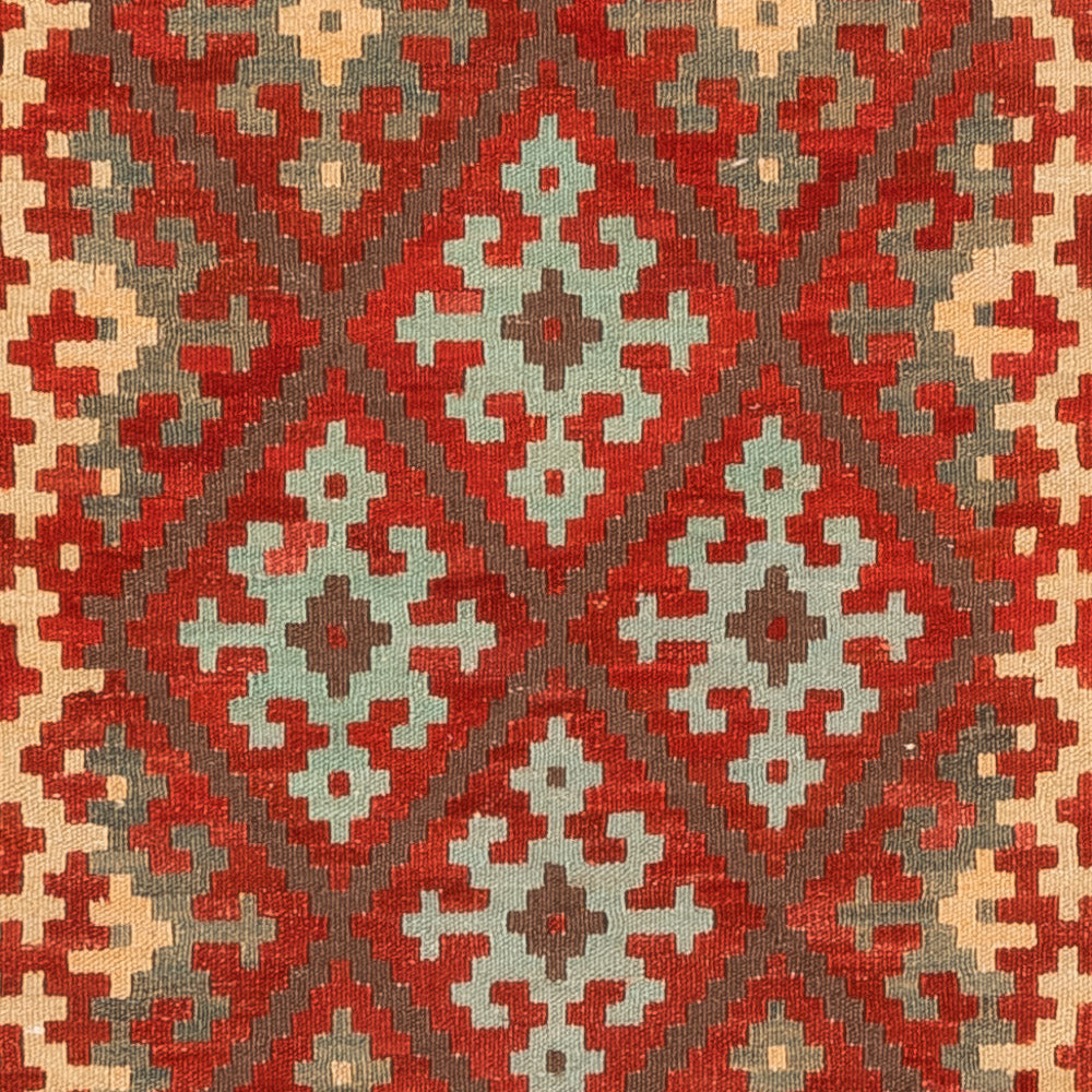 Runner Kelim Rug - Splash - 203 x 110 cm - red