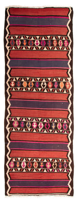 Runner Kelim Rug - Old - 380 x 140 cm - multicolored