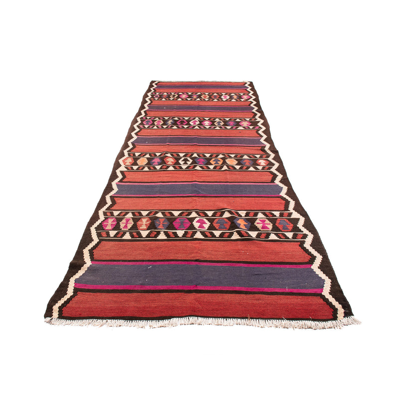Runner Kelim Rug - Old - 380 x 140 cm - multicolored