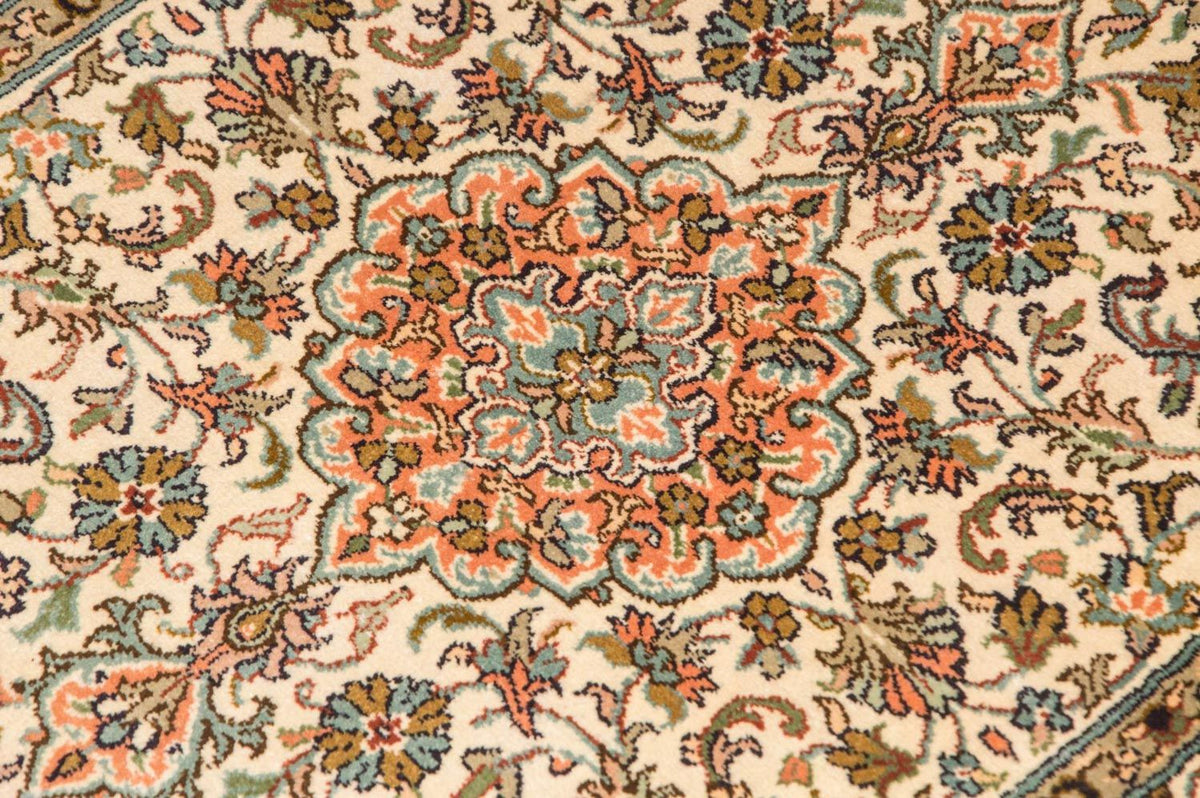 Silk Rug - Kashmir Silk - 95 x 62 cm - beige