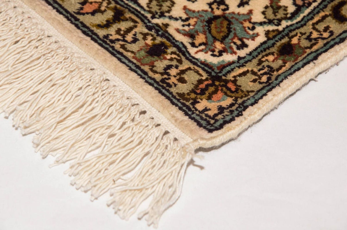 Silk Rug - Kashmir Silk - 95 x 62 cm - beige