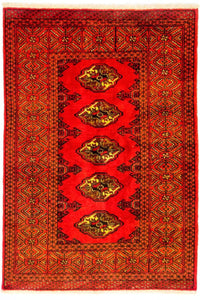Turkaman Rug - 146 x 103 cm - red
