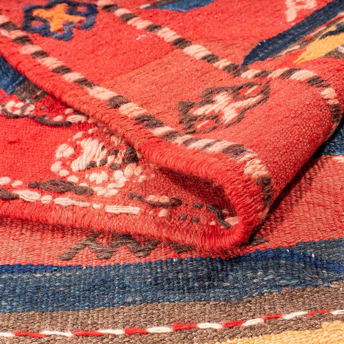 Runner Kelim Rug - Old - 400 x 150 cm - multicolored