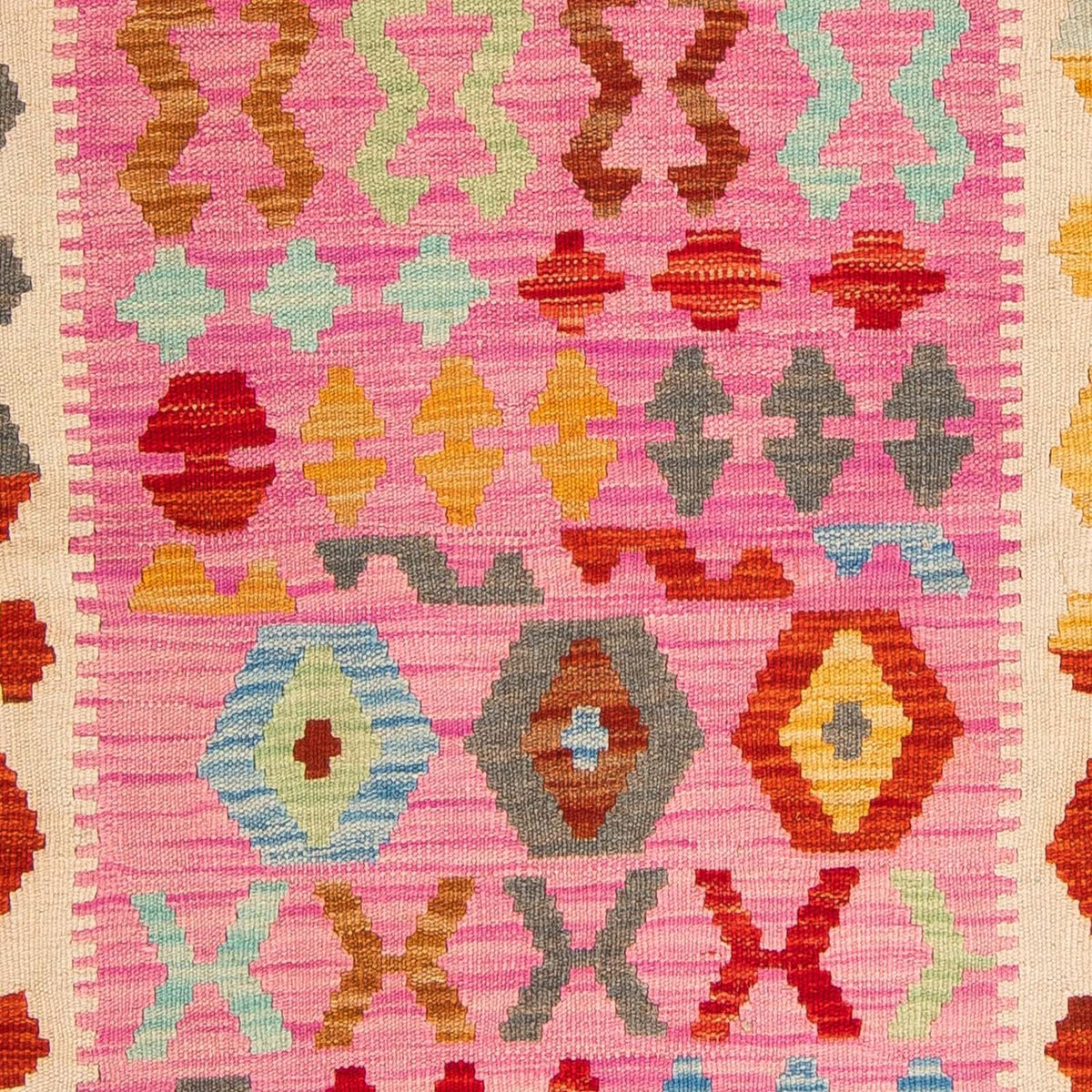 Kelim Rug - Splash - 175 x 130 cm - rose