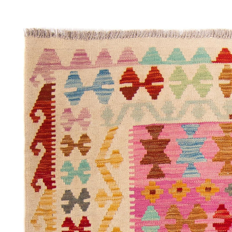 Kelim Rug - Splash - 175 x 130 cm - rose