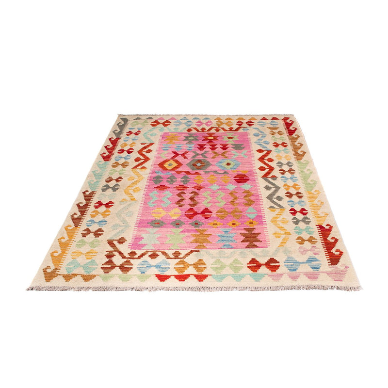 Kelim Rug - Splash - 175 x 130 cm - rose