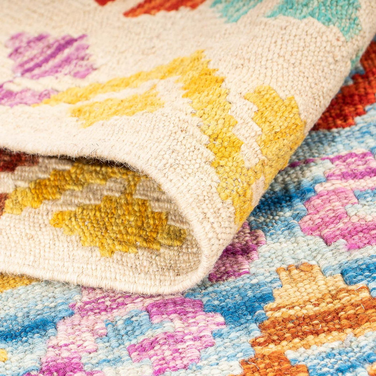 Kelim Rug - Splash - 146 x 100 cm - multicolored