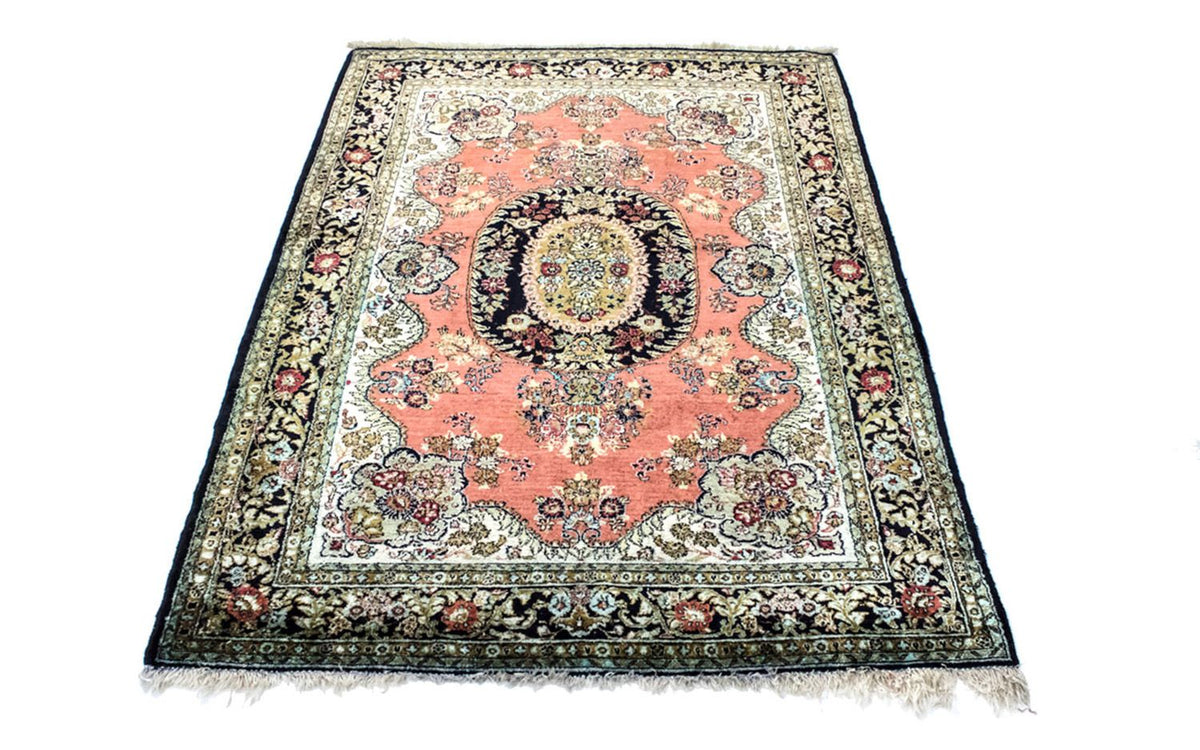 Silk Rug - Kayseri - 155 x 110 cm - rust