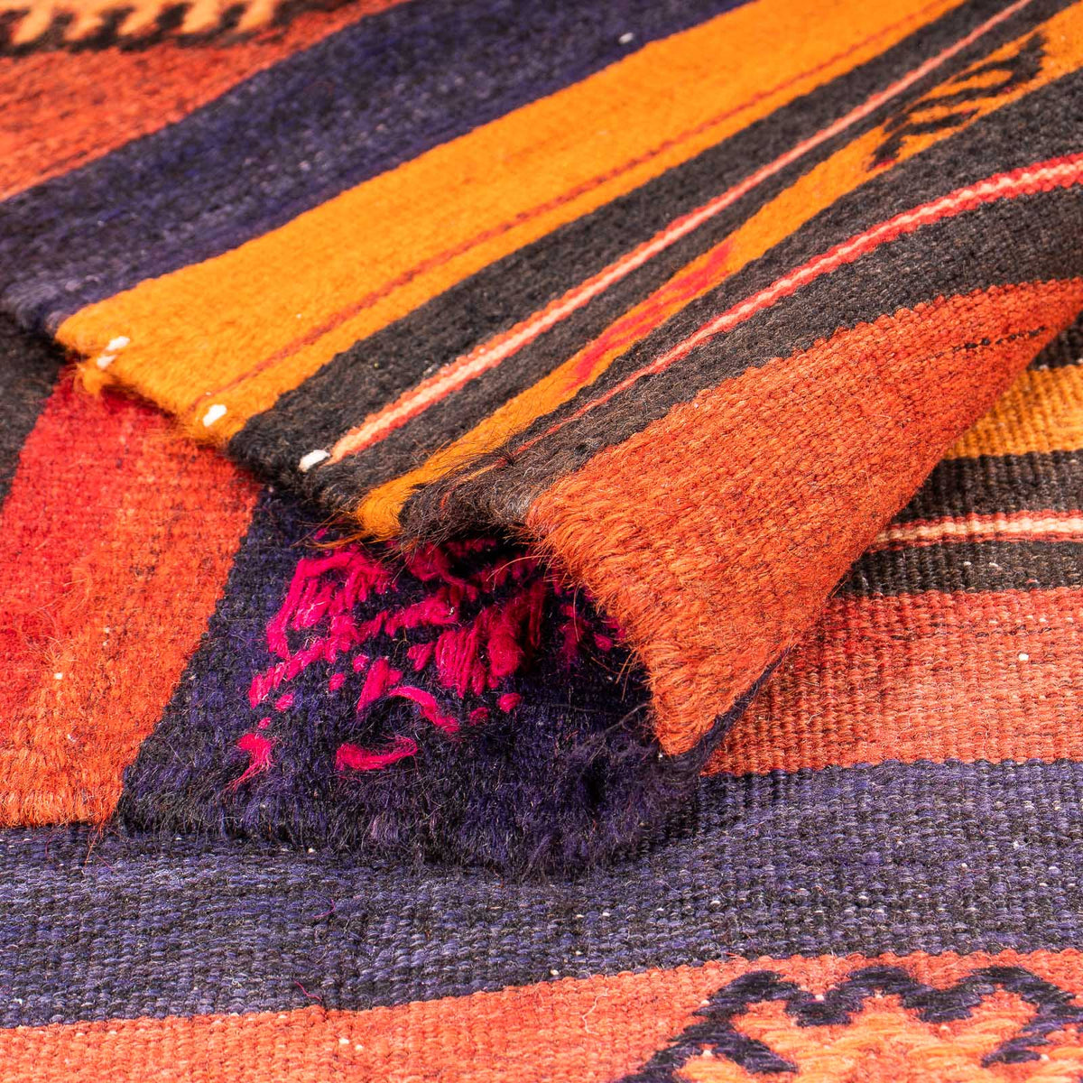 Runner Kelim Rug - Old - 340 x 170 cm - multicolored