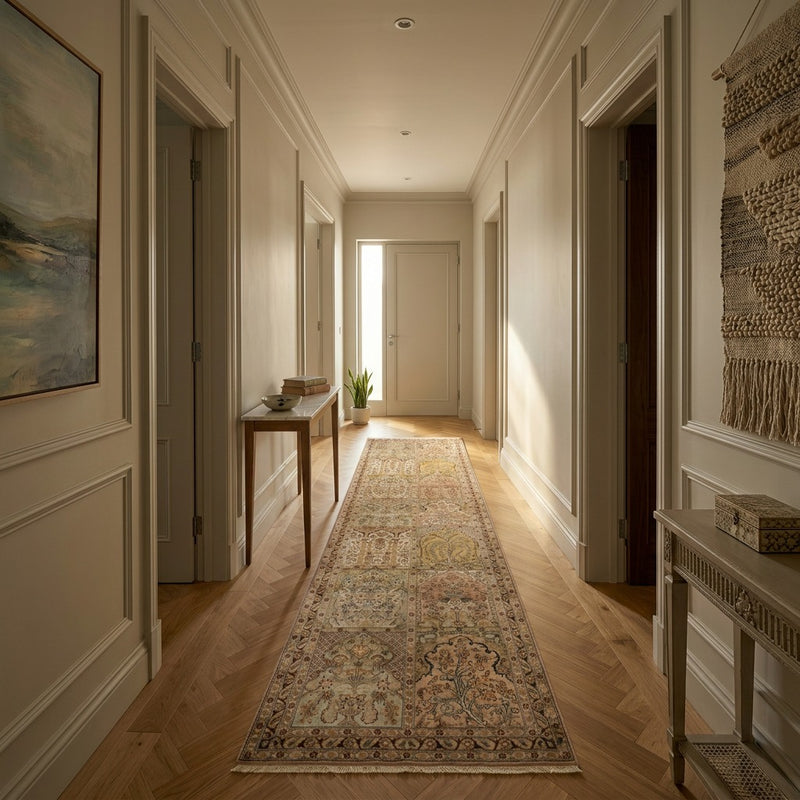 Kashmir Silk Rug 77x316cm - Oriental Rug