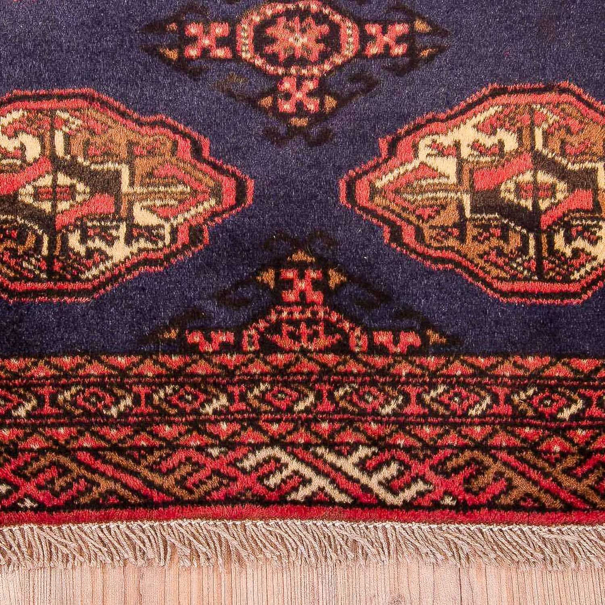 Turkaman Rug - 134 x 99 cm - dark blue