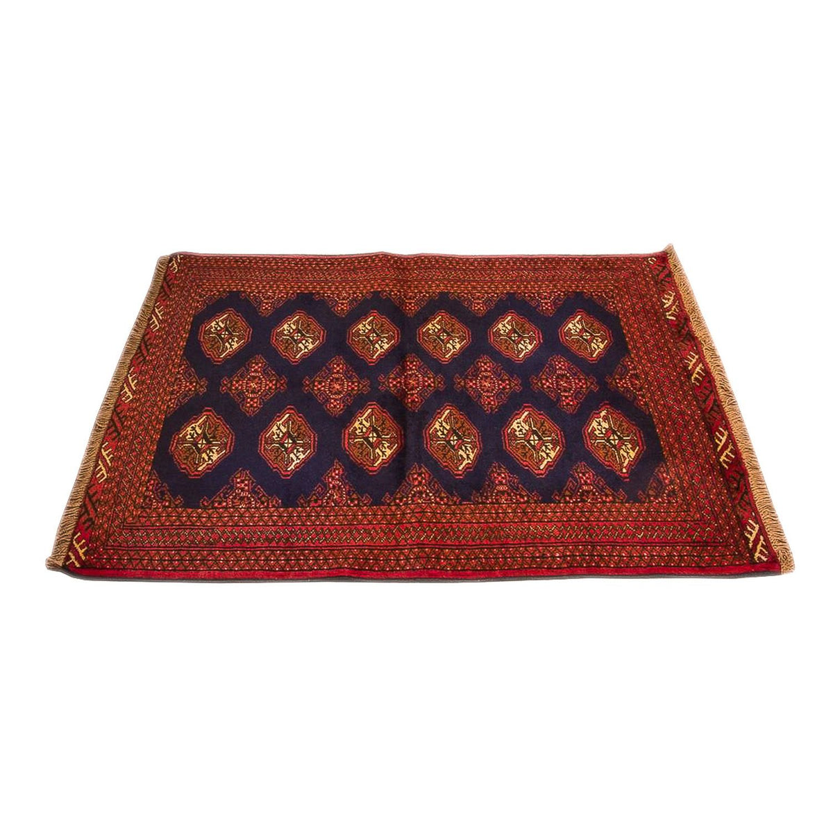 Turkaman Rug - 135 x 103 cm - dark blue