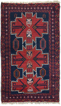 Belutsch Rug - 122 x 77 cm - red