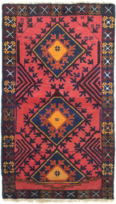 Belutsch Rug - 140 x 82 cm - red