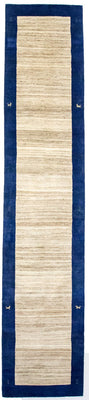 Runner Gabbeh Rug - Loribaft Perser - 440 x 90 cm - natural