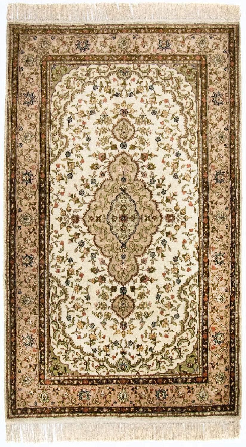 Silk Rug - Chinese Silk - 152 x 91 cm - beige