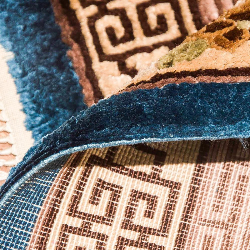 Silk Rug - Chinese Silk - 122 x 69 cm - dark blue