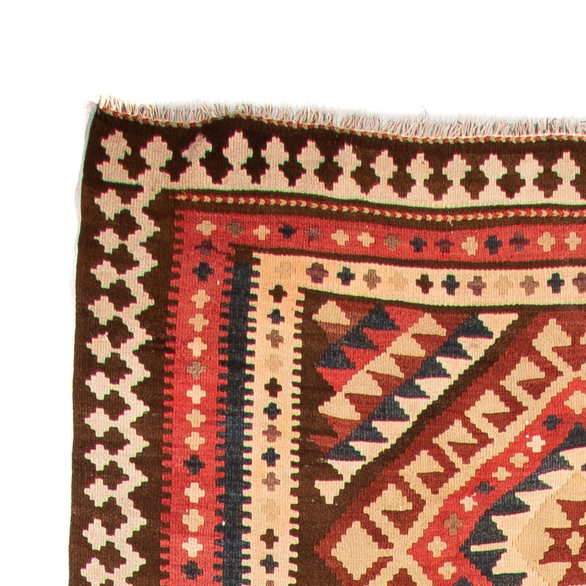 Runner Kelim Rug - Old - 402 x 135 cm - multicolored