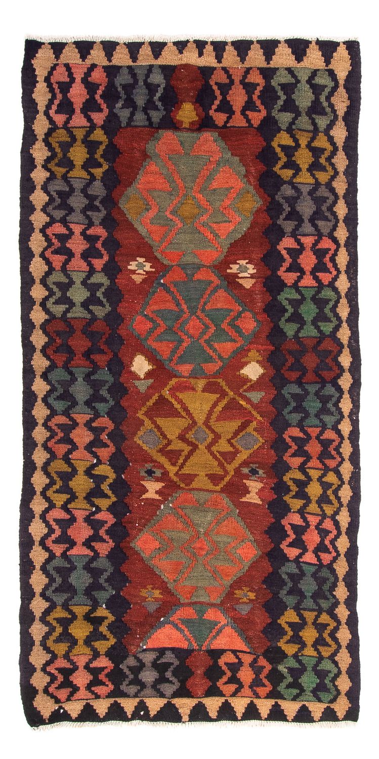 Runner Kelim Rug - Old - 230 x 110 cm - multicolored