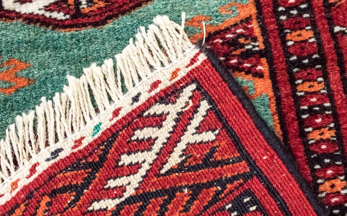 Turkaman Rug - 124 x 100 cm - turquoise