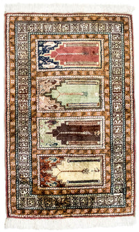 Silk Rug - Kayseri - 104 x 66 cm - multicolored