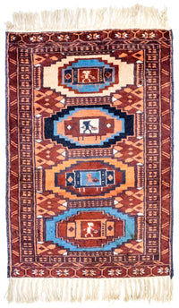 Afghan Rug - 69 x 46 cm - rust