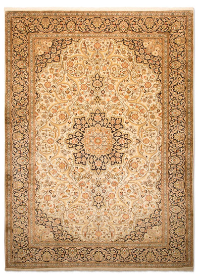 Kashmir Silk Rug 234x342cm - Oriental Rug - beige