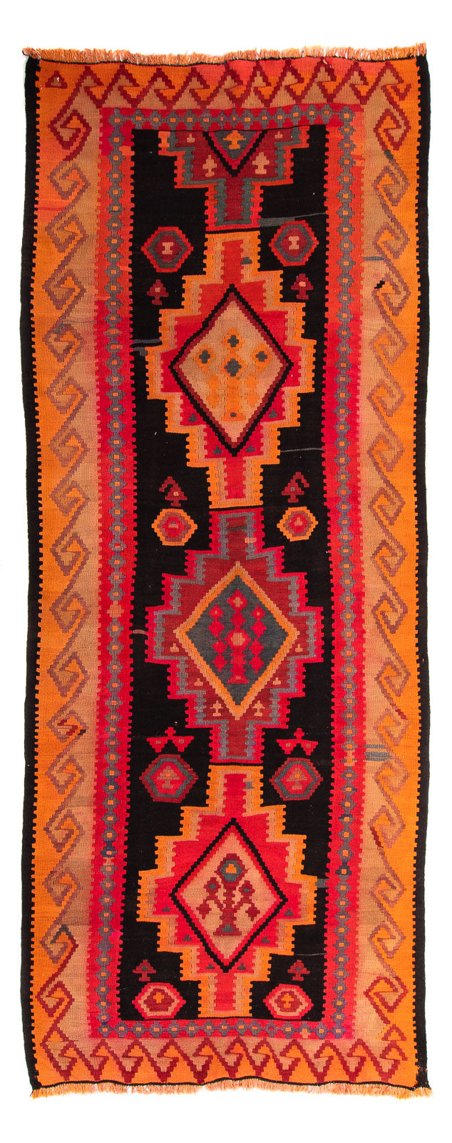 Runner Kelim Rug - Old - 325 x 140 cm - multicolored