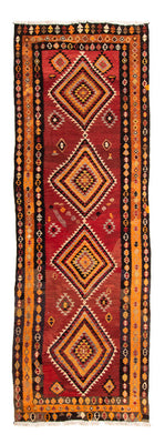 Runner Kelim Rug - Old - 320 x 125 cm - multicolored
