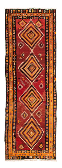 Runner Kelim Rug - Old - 320 x 125 cm - multicolored