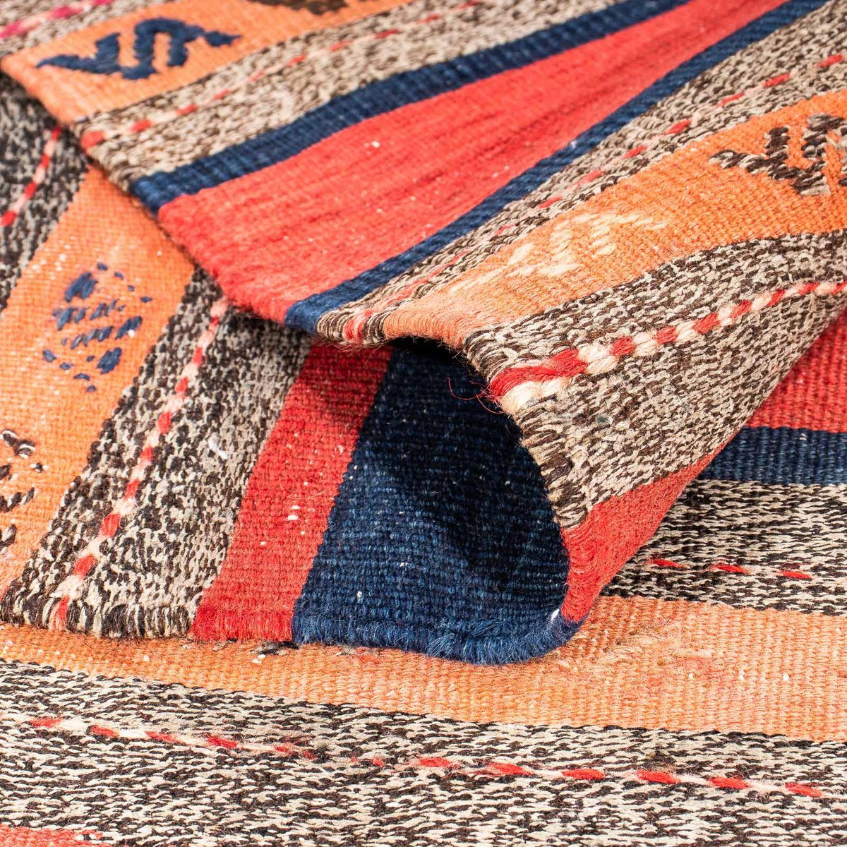 Runner Kelim Rug - Old - 312 x 142 cm - multicolored