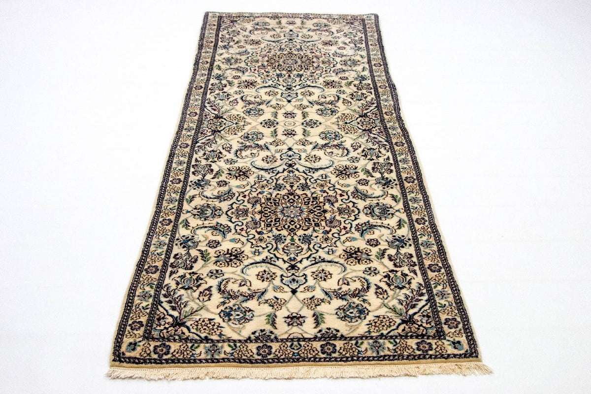Runner Perser Rug - Nain - Royal - 254 x 88 cm - beige
