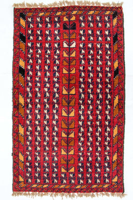 Belutsch Rug - 126 x 73 cm - red