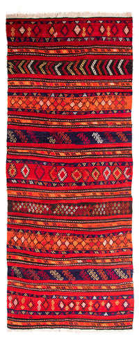 Runner Kelim Rug - Old - 350 x 145 cm - multicolored