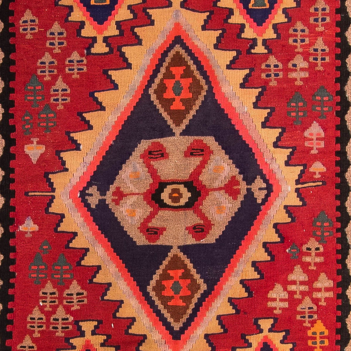 Runner Kelim Rug - Old - 360 x 170 cm - multicolored