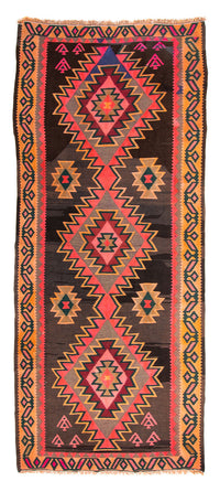 Runner Kelim Rug - Old - 335 x 150 cm - multicolored