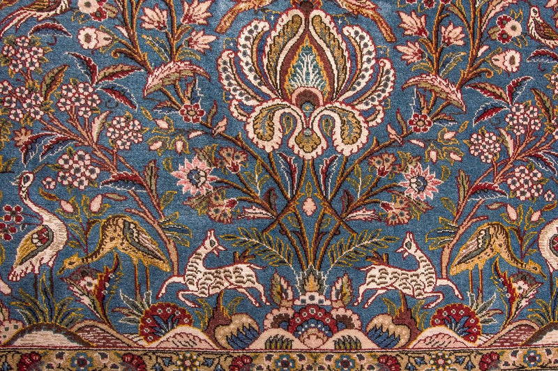 Perser Rug - Ghom - 207 x 137 cm - light blue