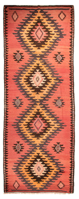 Runner Kelim Rug - Old - 410 x 160 cm - rust