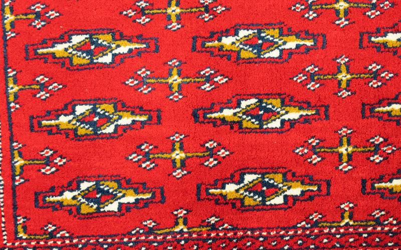 Runner Turkaman Rug - 100 x 50 cm - red