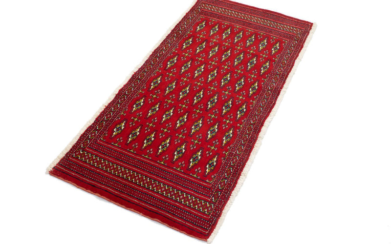 Runner Turkaman Rug - 100 x 50 cm - red