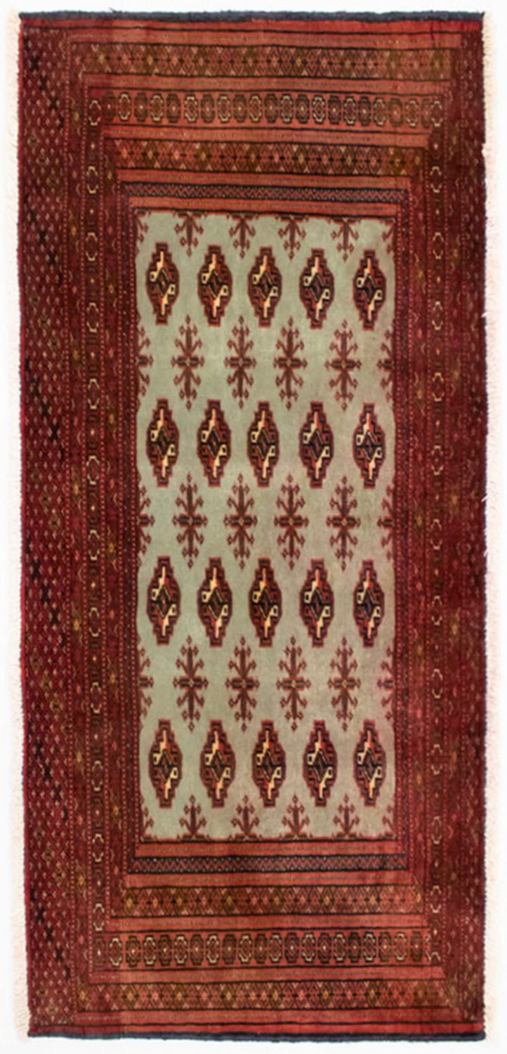 Runner Turkaman Rug - 100 x 50 cm - red
