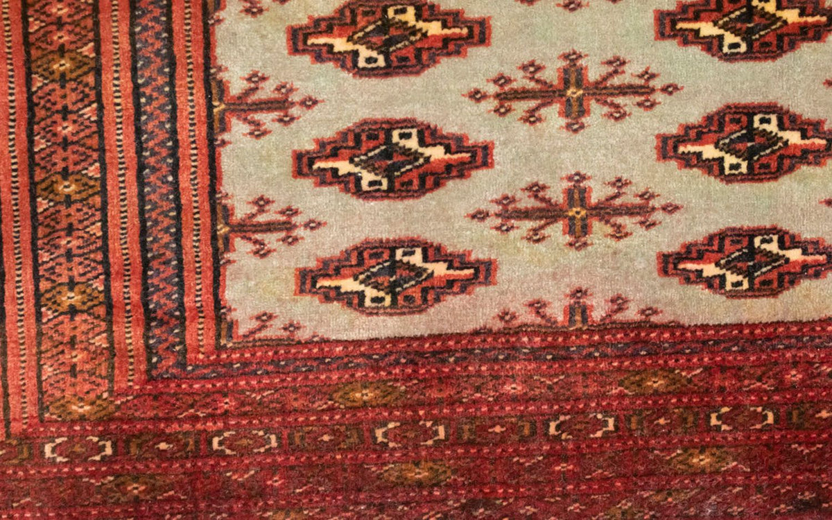 Runner Turkaman Rug - 100 x 50 cm - red