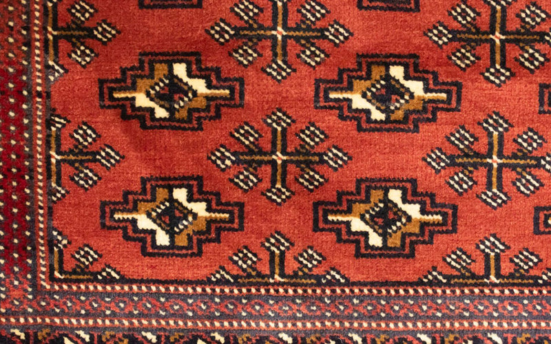 Runner Turkaman Rug - 100 x 50 cm - red