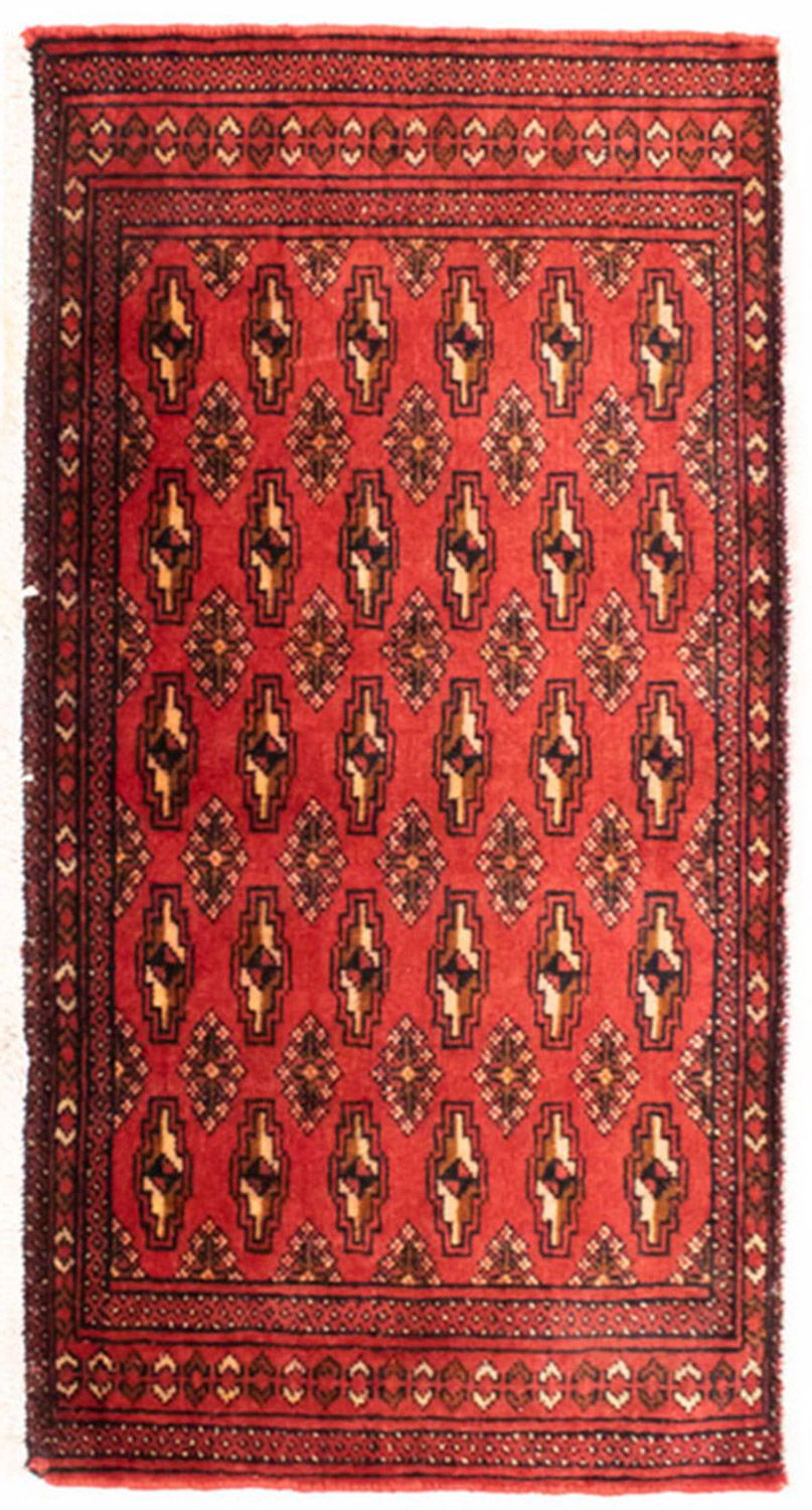 Runner Turkaman Rug - 100 x 50 cm - red