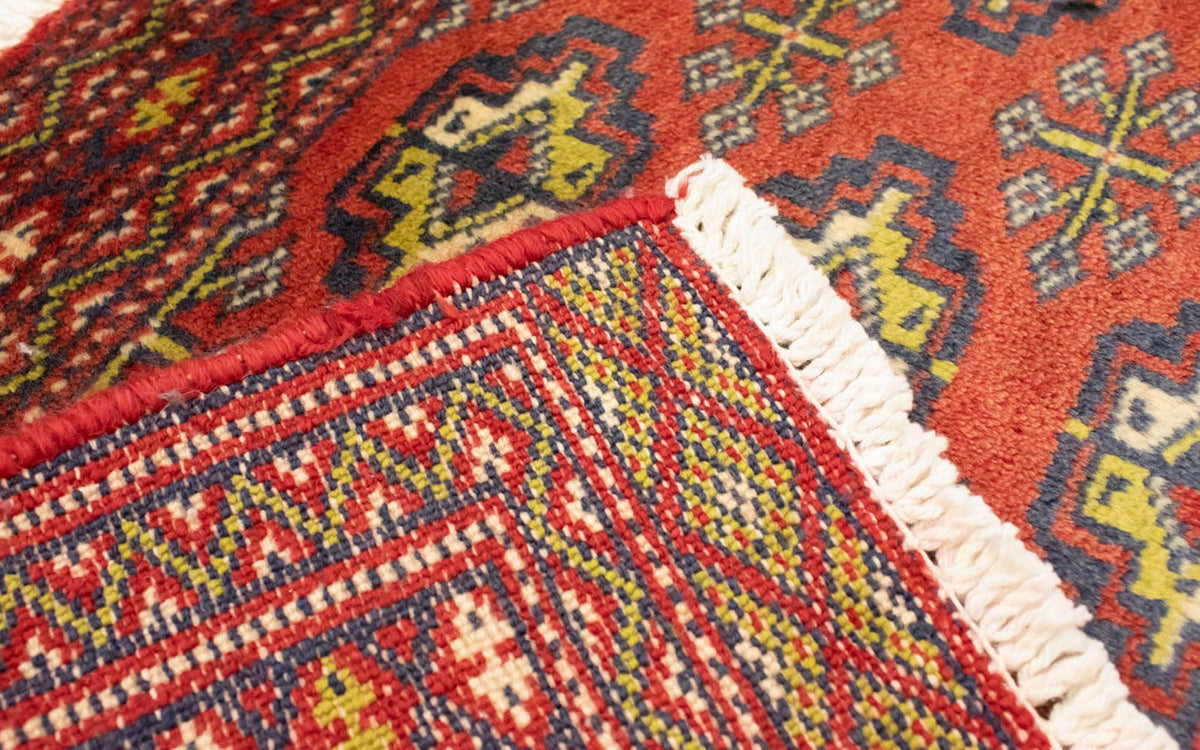 Runner Turkaman Rug - 100 x 50 cm - red