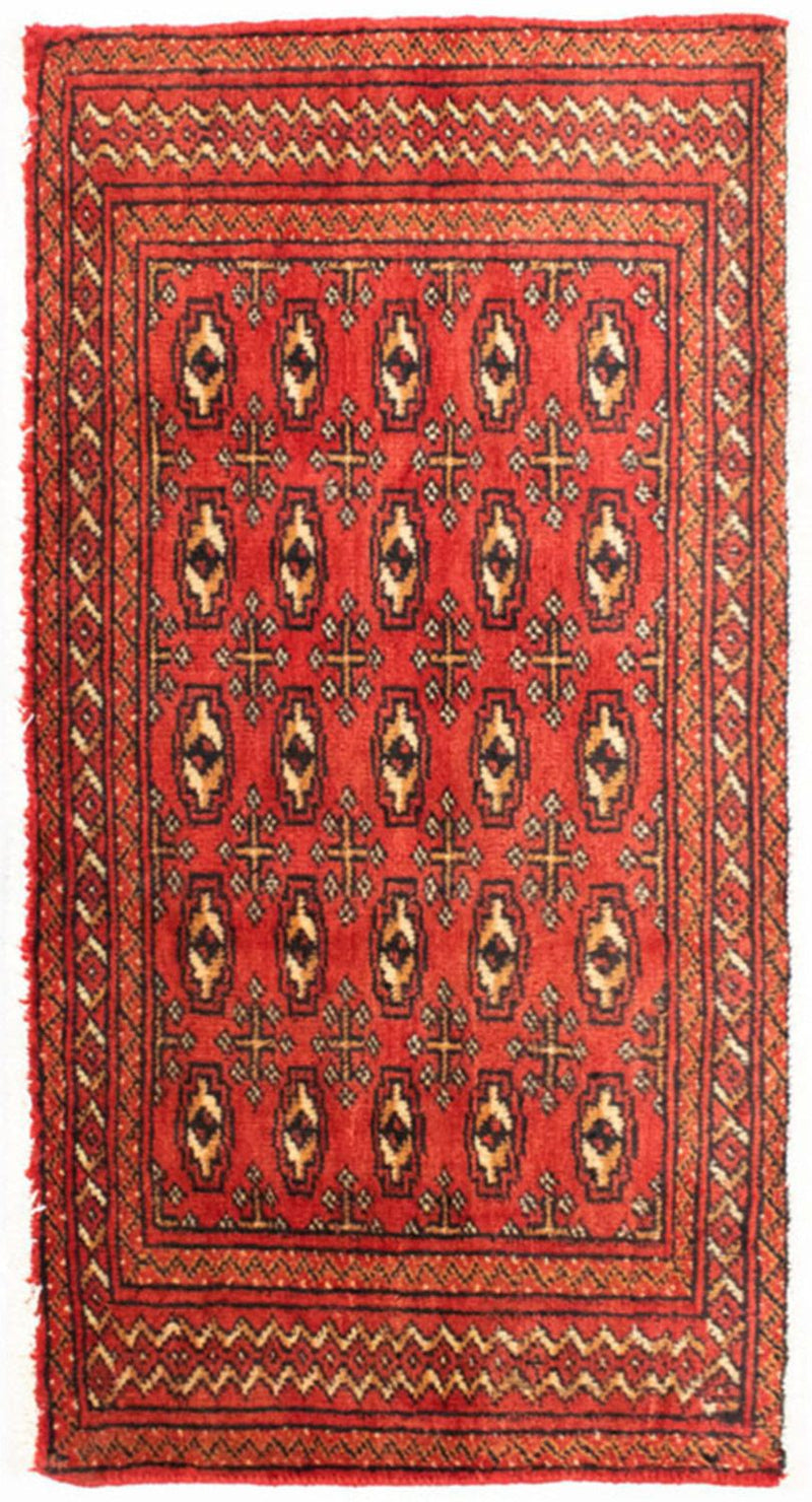 Runner Turkaman Rug - 100 x 50 cm - red
